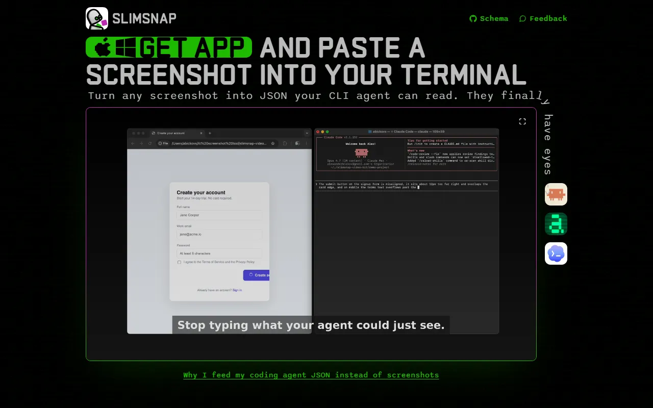 SlimSnap website screenshot