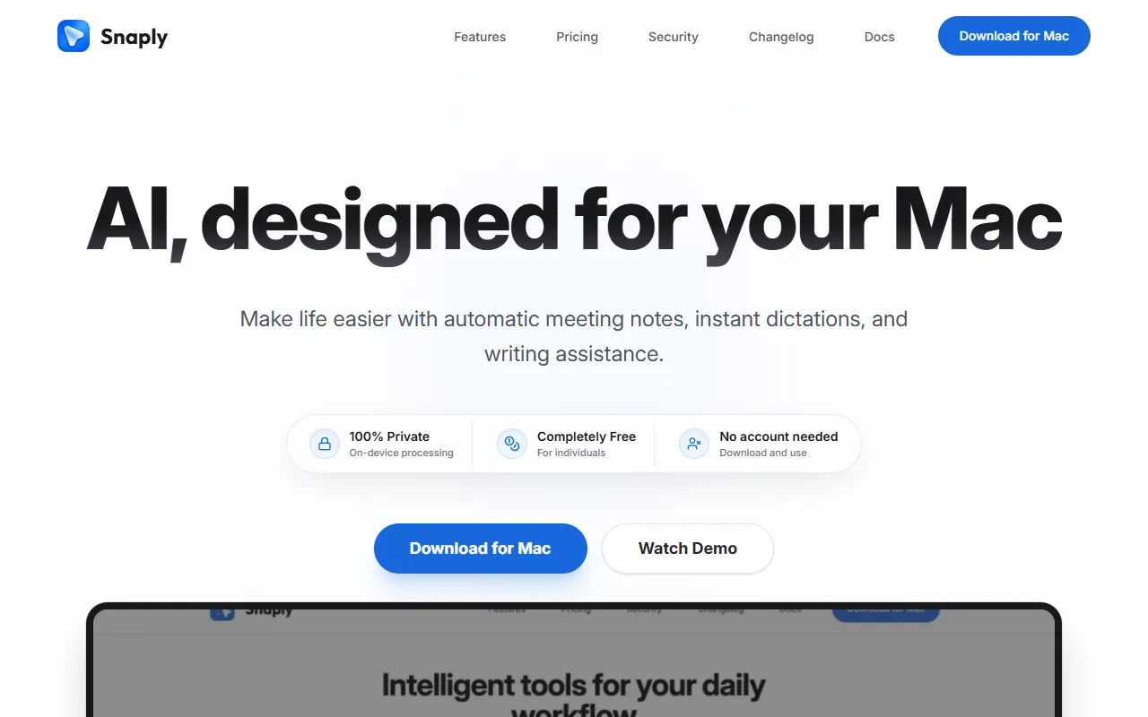 Snaply website screenshot