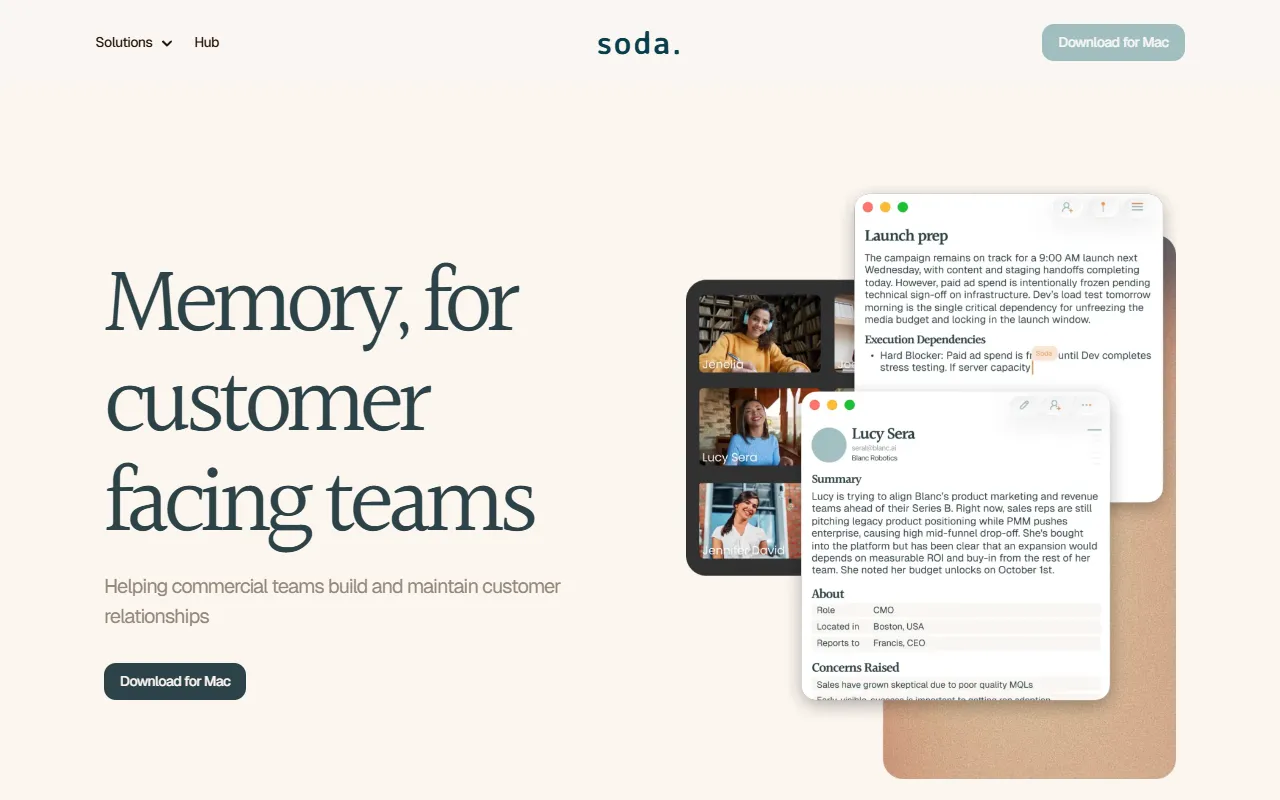Soda website screenshot