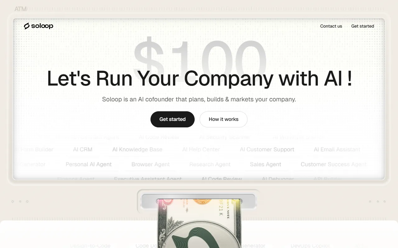 Soloop website screenshot