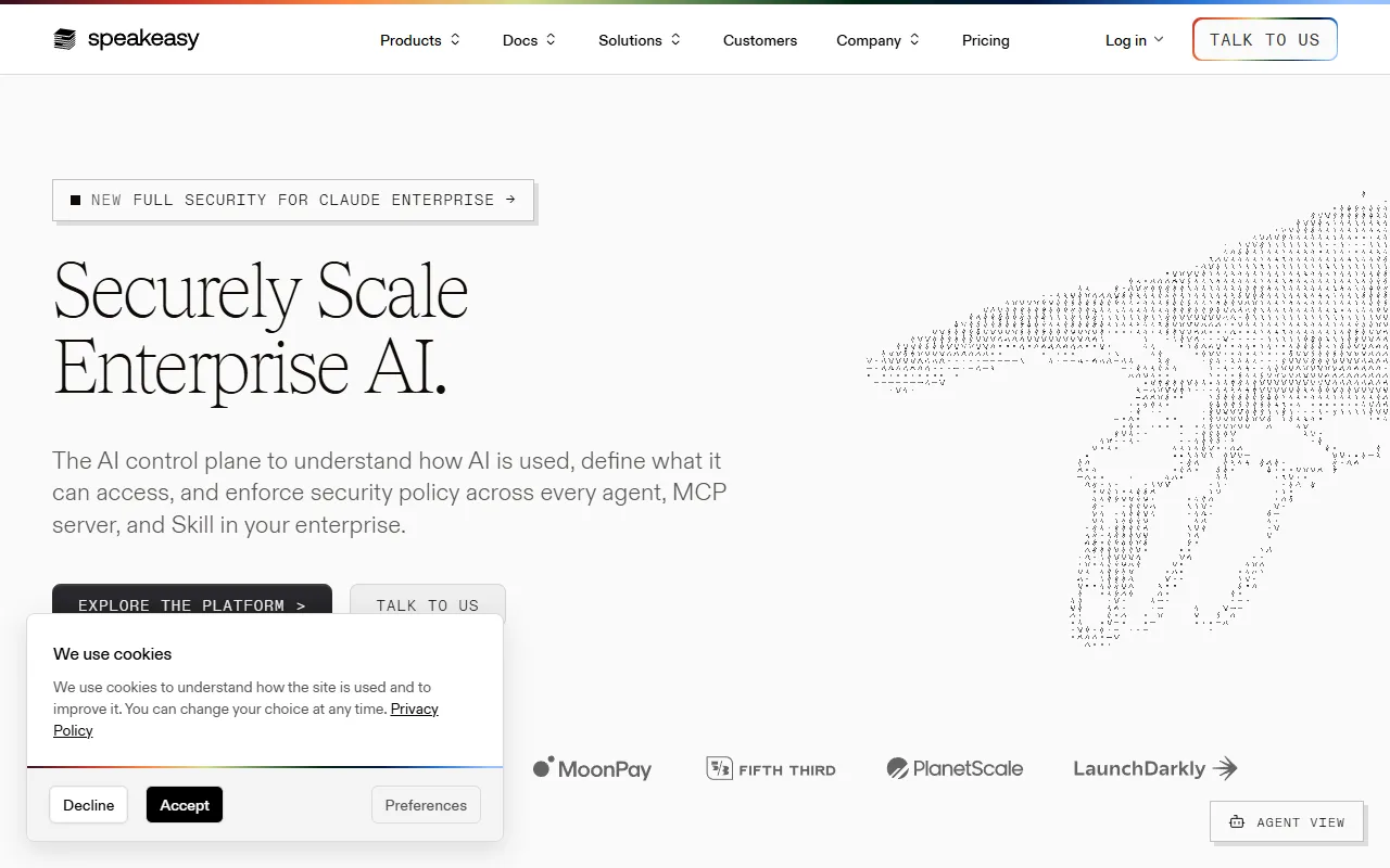 Speakeasy website screenshot