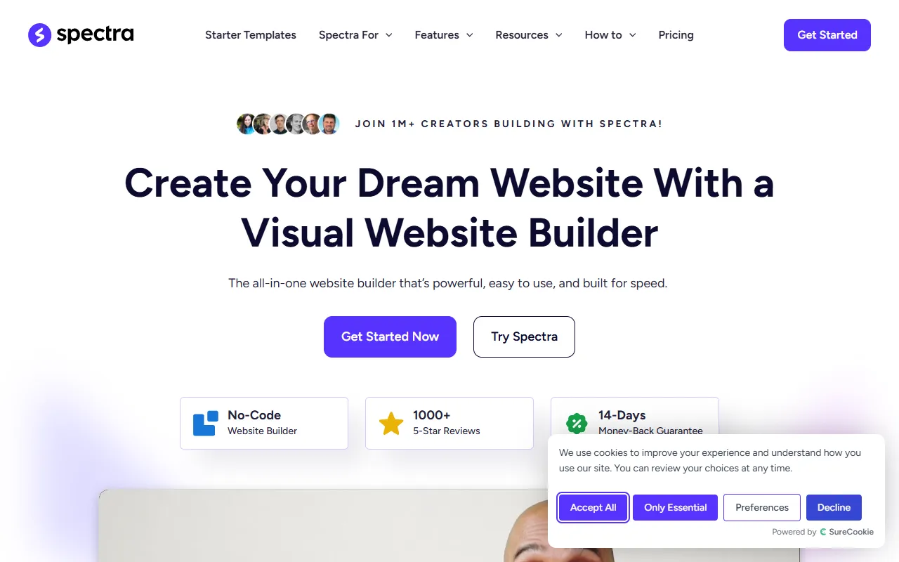 Spectra website screenshot
