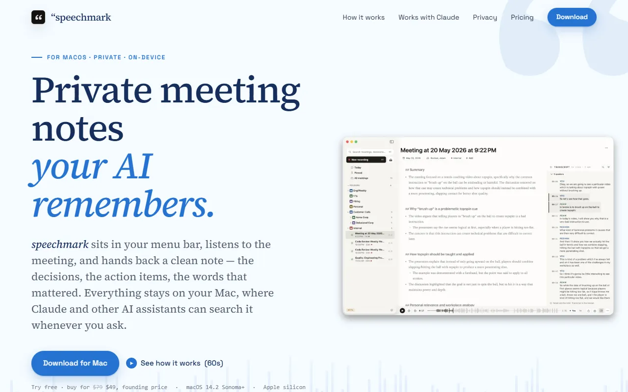 Speechmark website screenshot