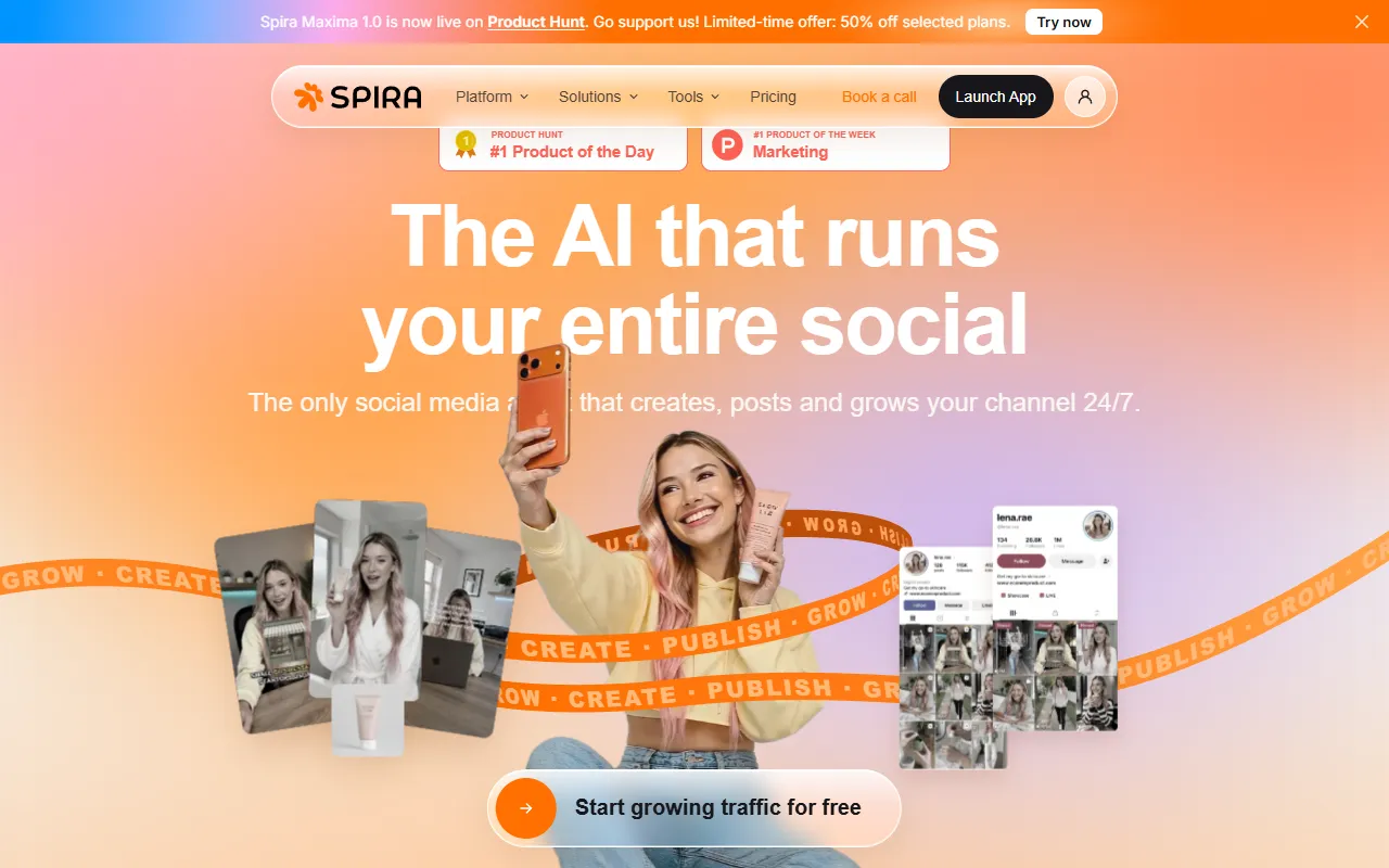 Spira AI website screenshot