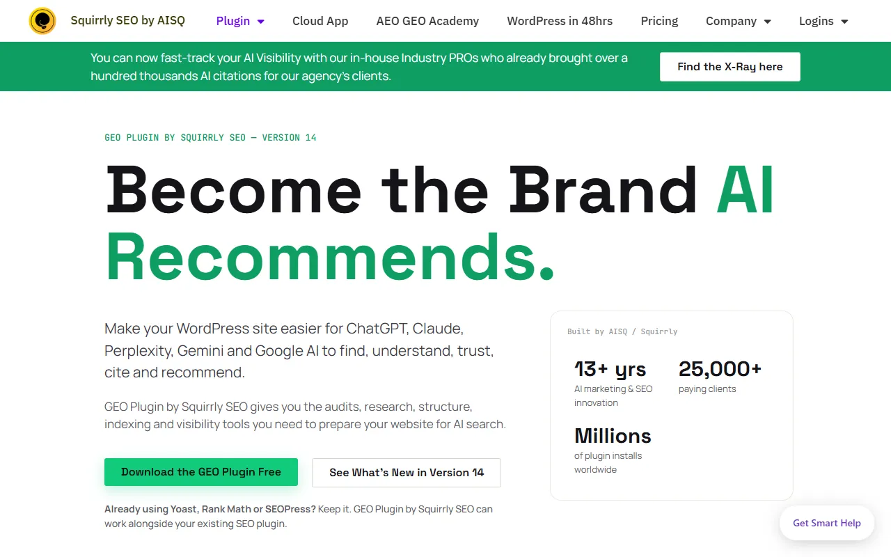 Squirrly SEO website screenshot