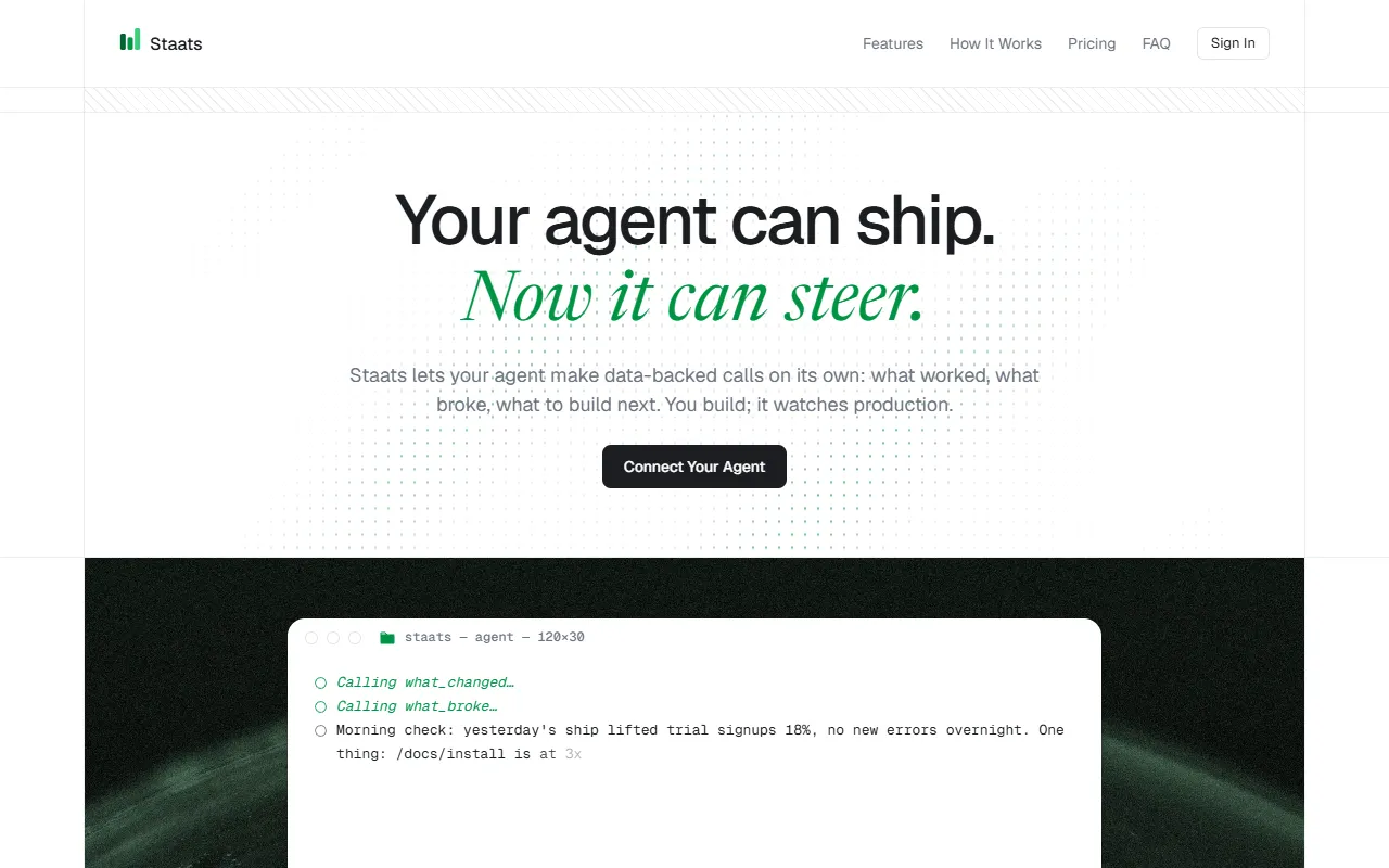 Staats website screenshot