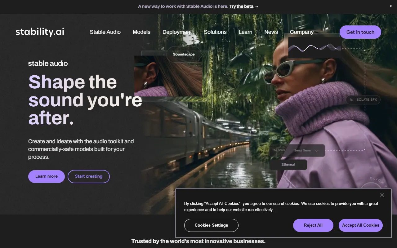 Stable Diffusion 3.5 website screenshot