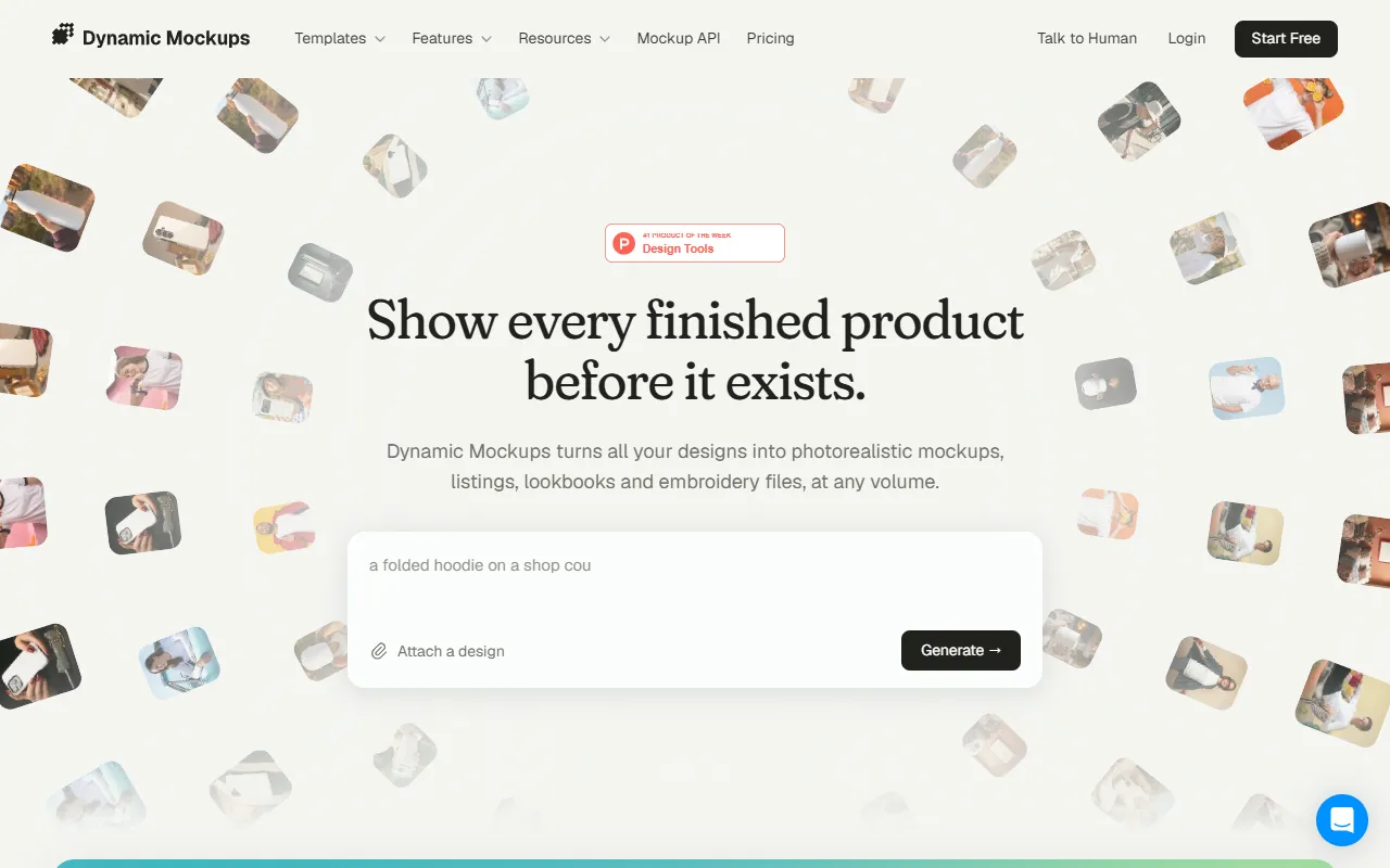 Stitch AI by Dynamic Mockups website screenshot