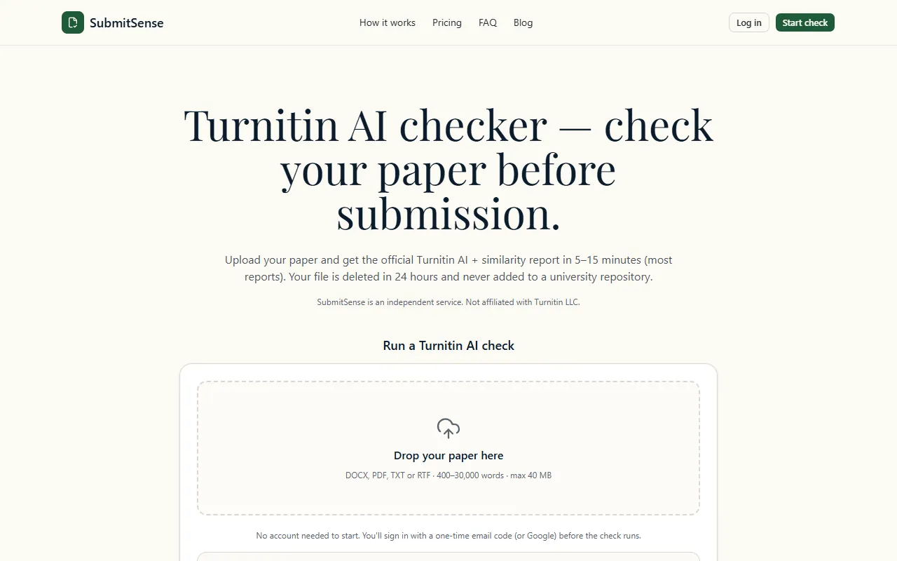 SubmitSense website screenshot