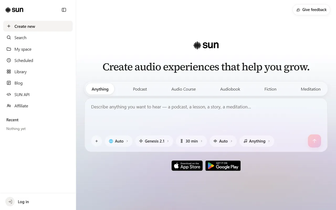 SUN website screenshot