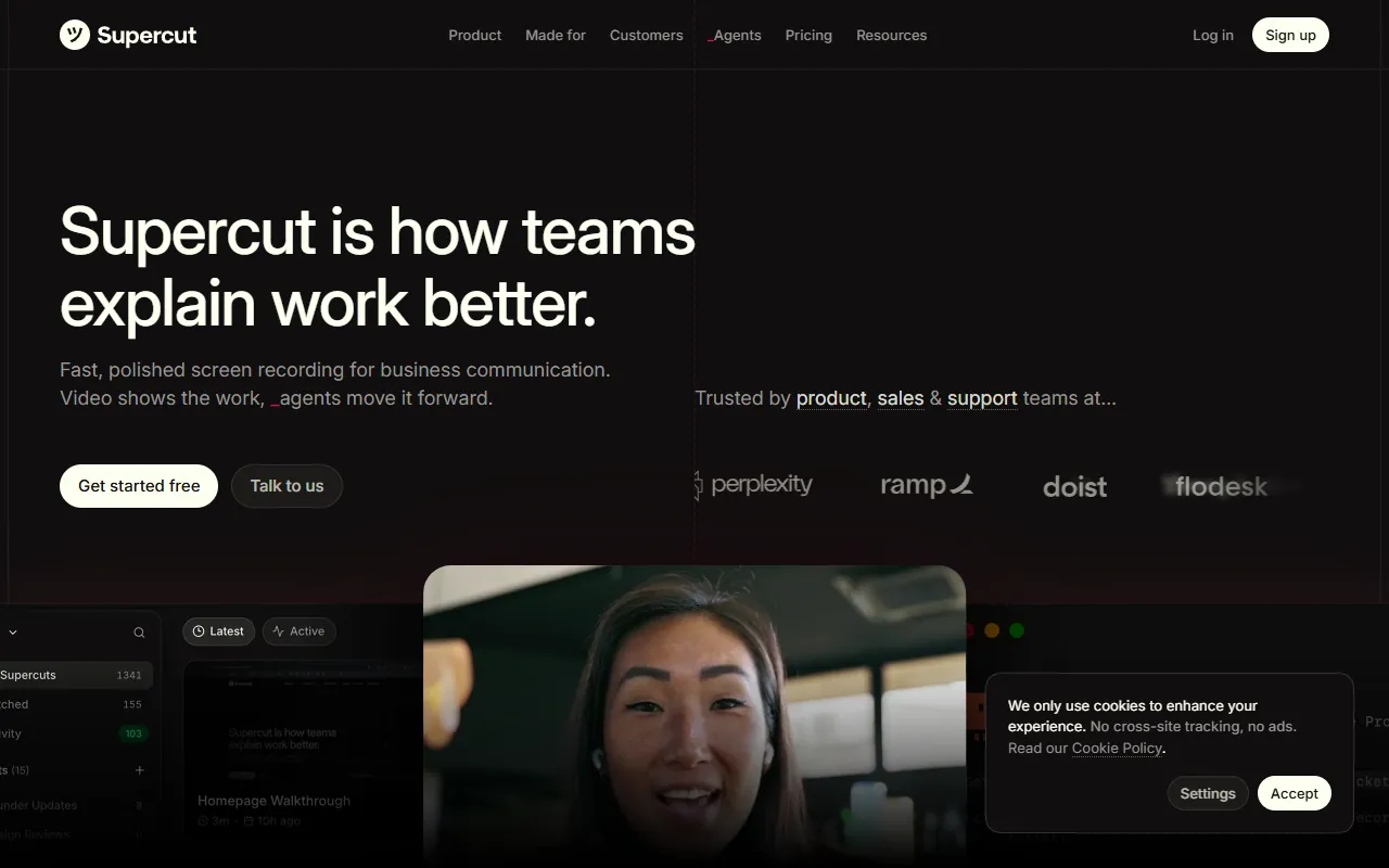 Supercut website screenshot