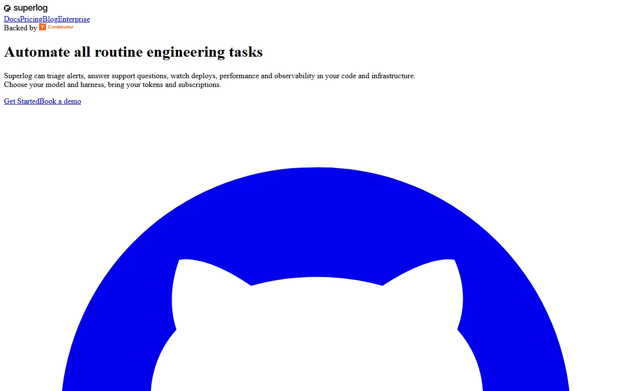 superlog website screenshot