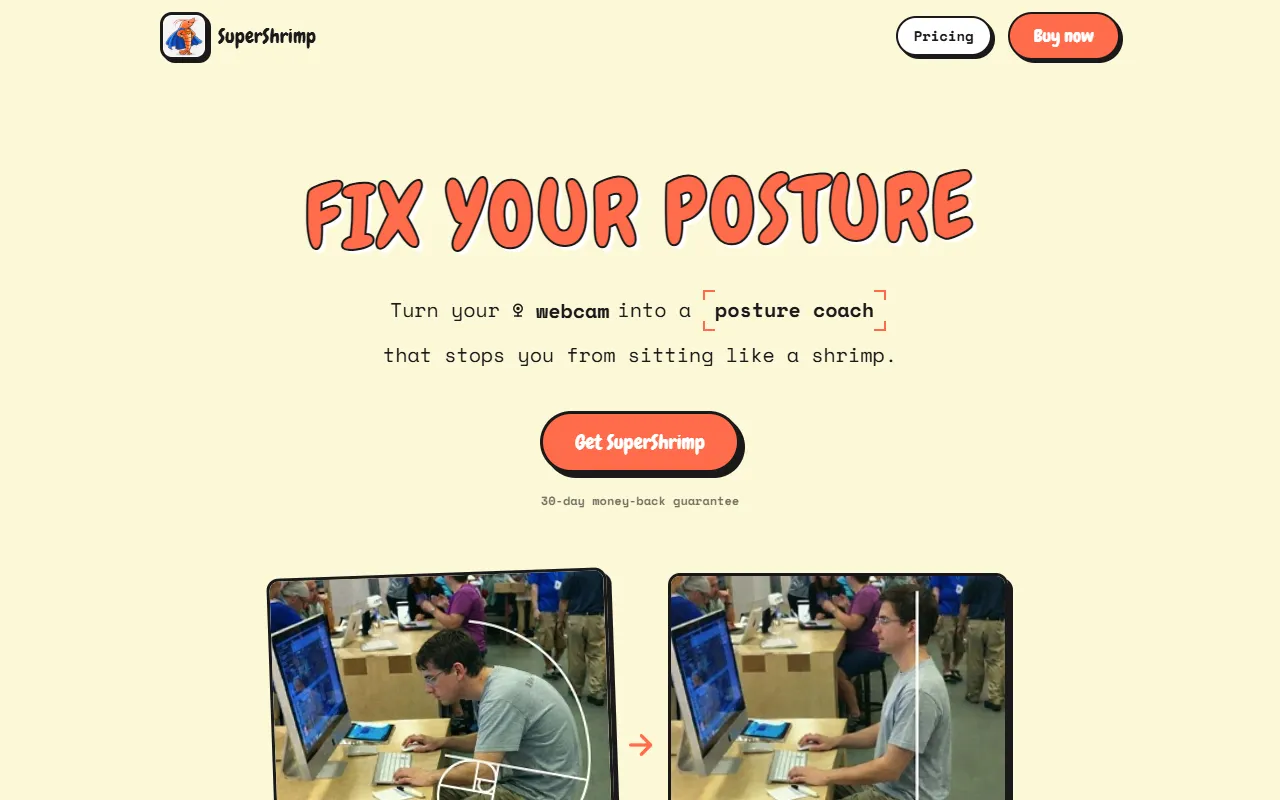 SuperShrimp website screenshot