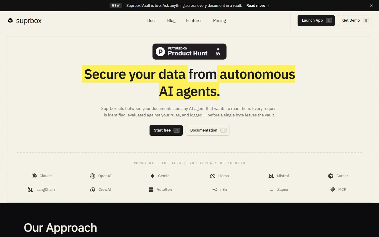 Suprbox website screenshot