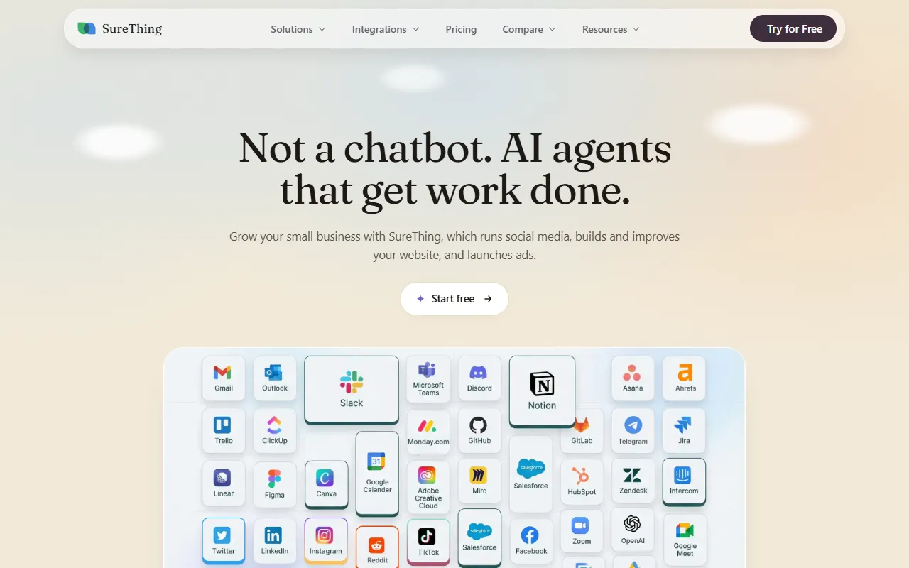 SureThing.io website screenshot