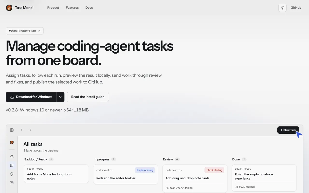 Task Monki website screenshot