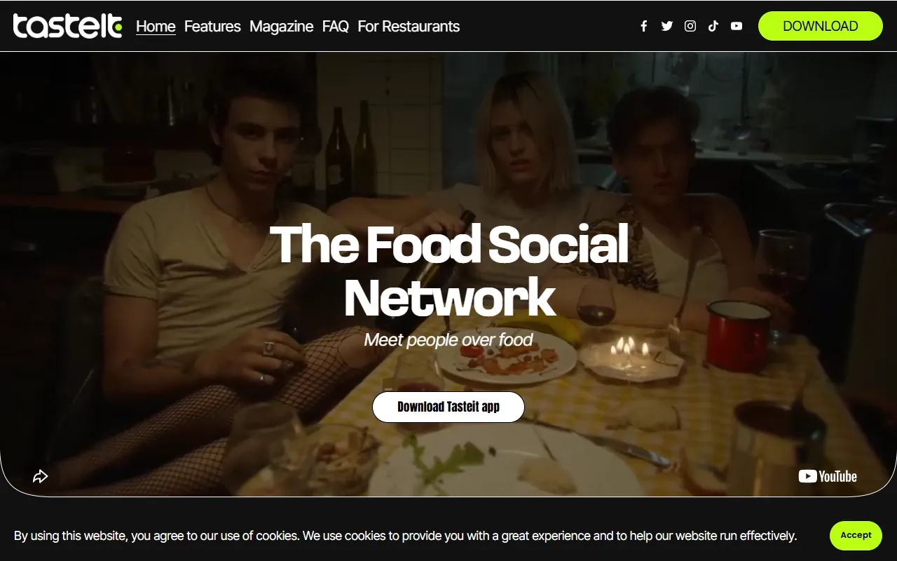 tasteit website screenshot