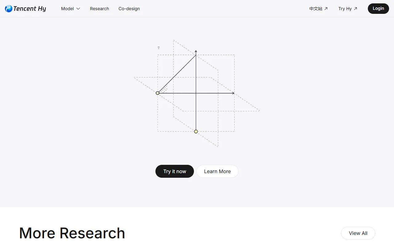 Tencent Hy website screenshot