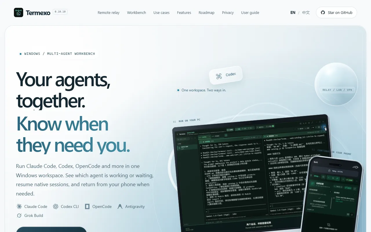 Termexo website screenshot