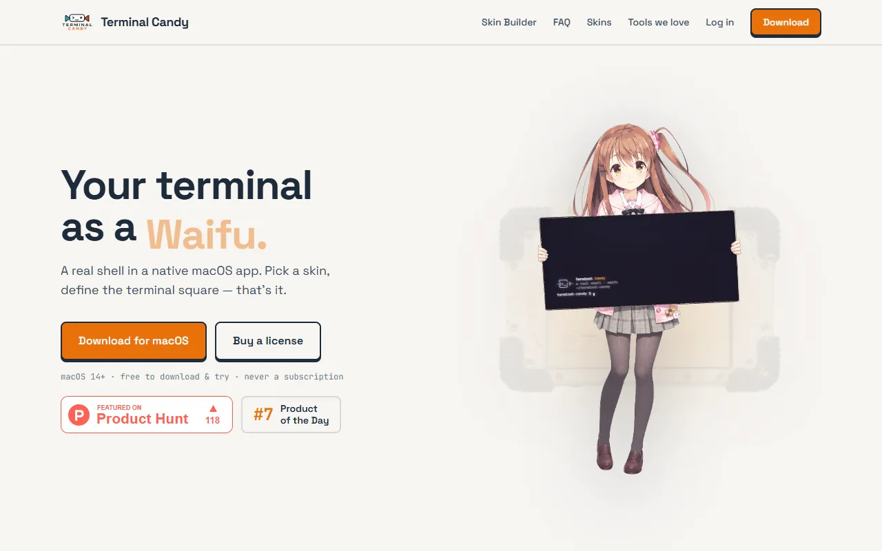 Terminal Candy website screenshot