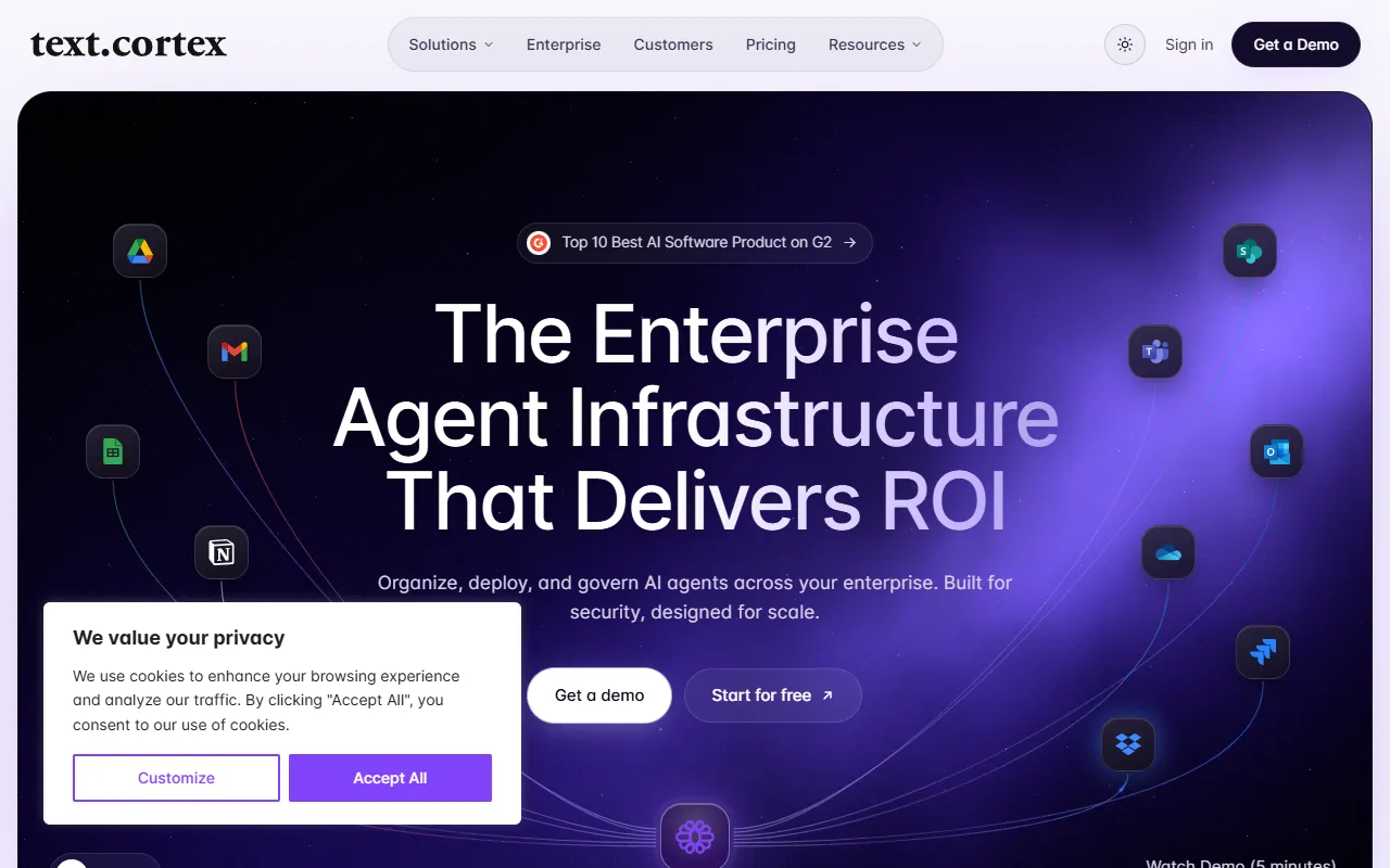 Text Cortex website screenshot