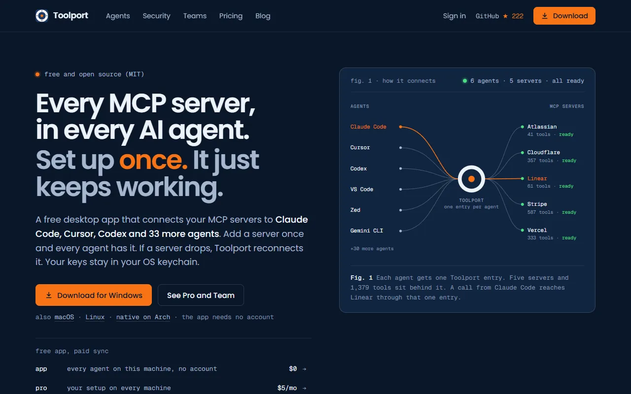 Toolport website screenshot