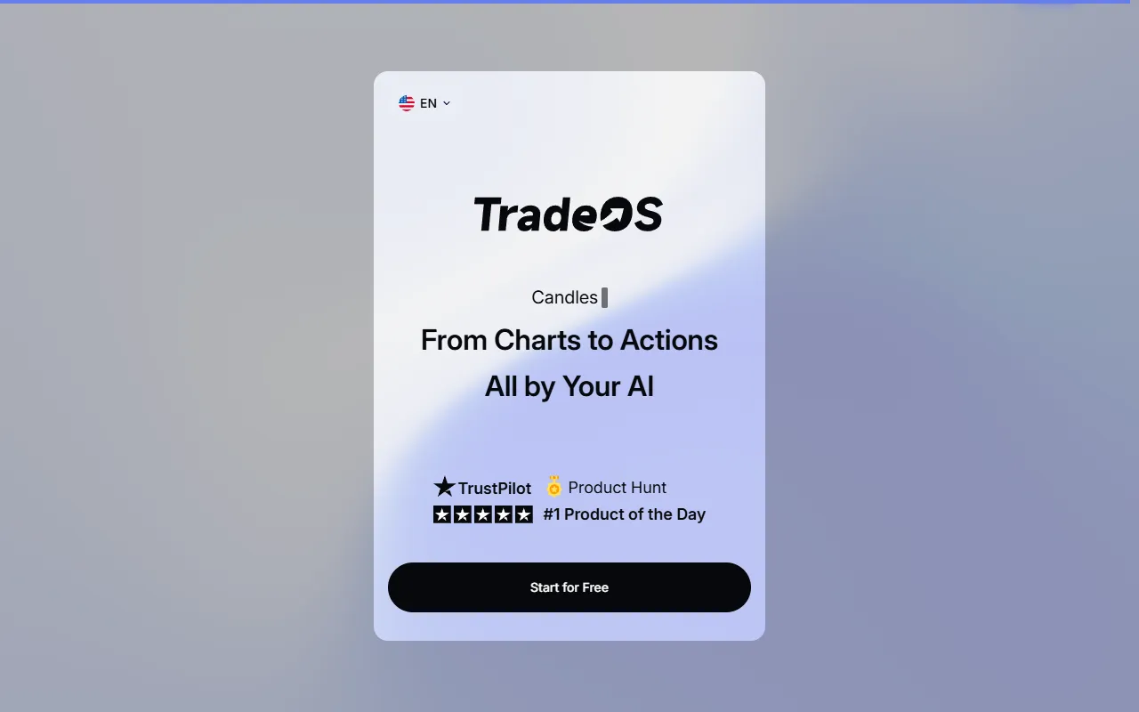 TradeOS AI website screenshot