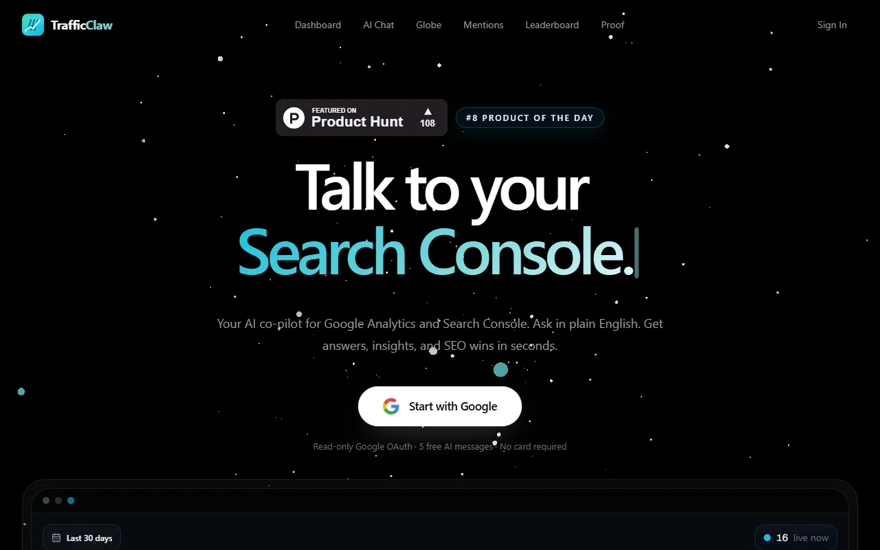 TrafficClaw website screenshot