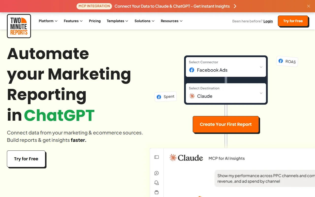Two Minute Reports website screenshot
