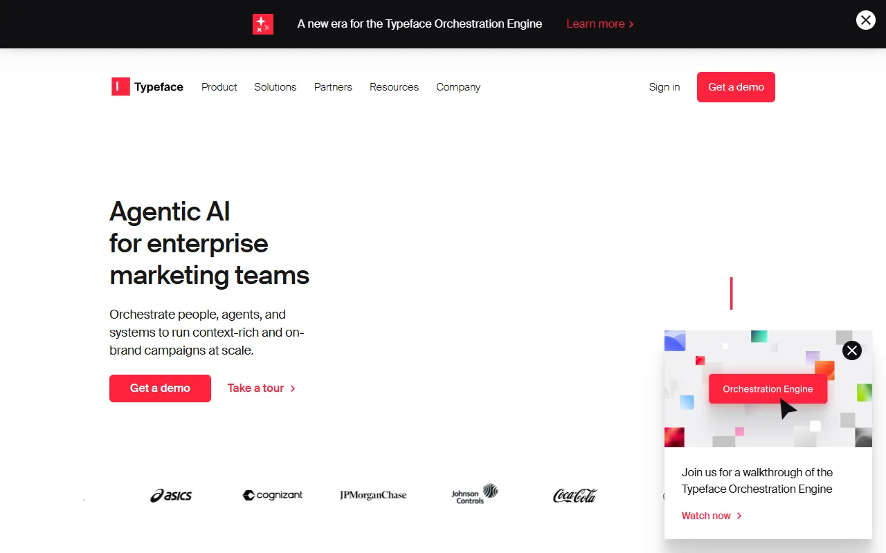 Typeface website screenshot