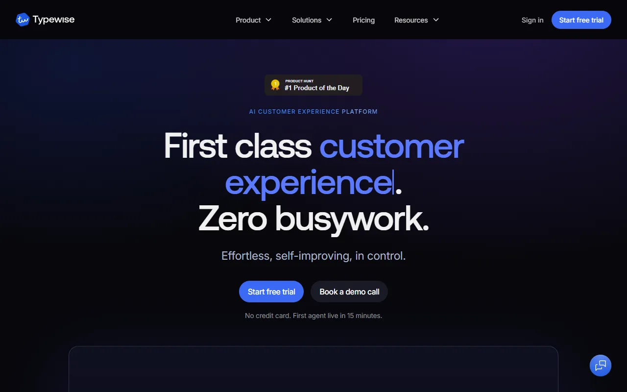 Typewise website screenshot