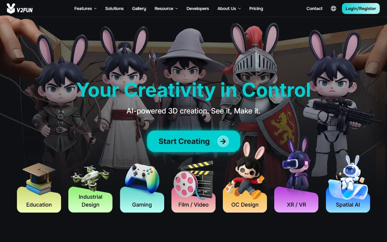 V2Fun website screenshot