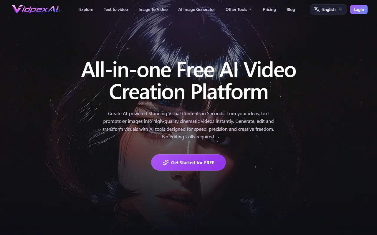 VidpexAI website screenshot