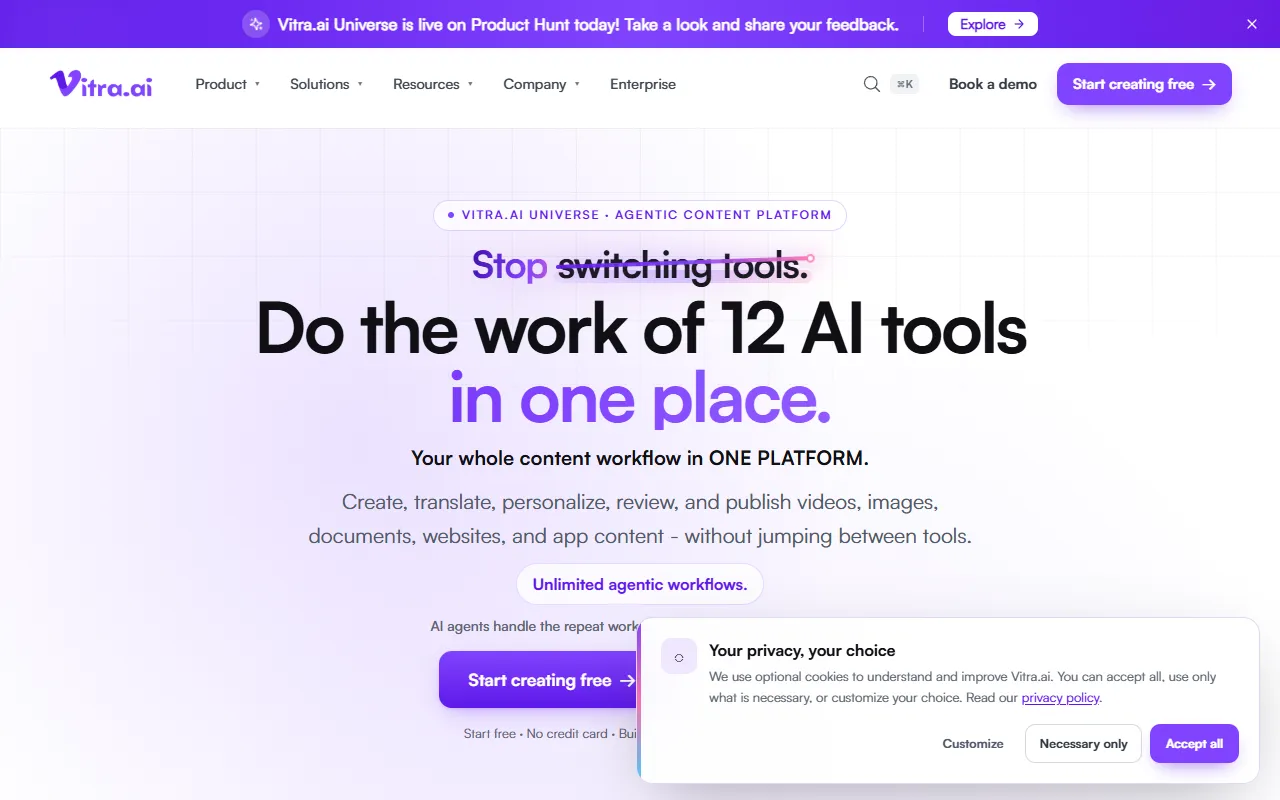 Vitra.ai website screenshot