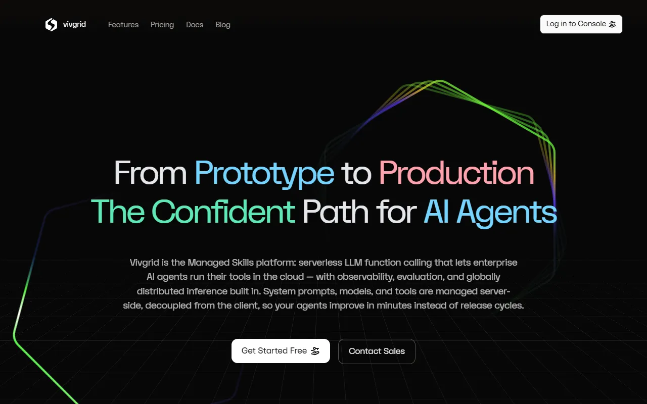 Vivgrid website screenshot