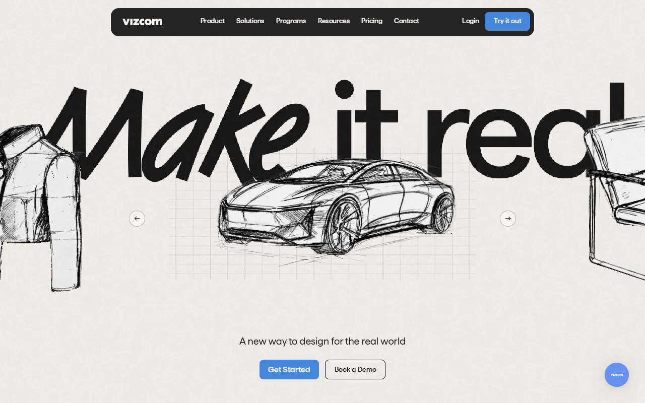 Vizcom website screenshot