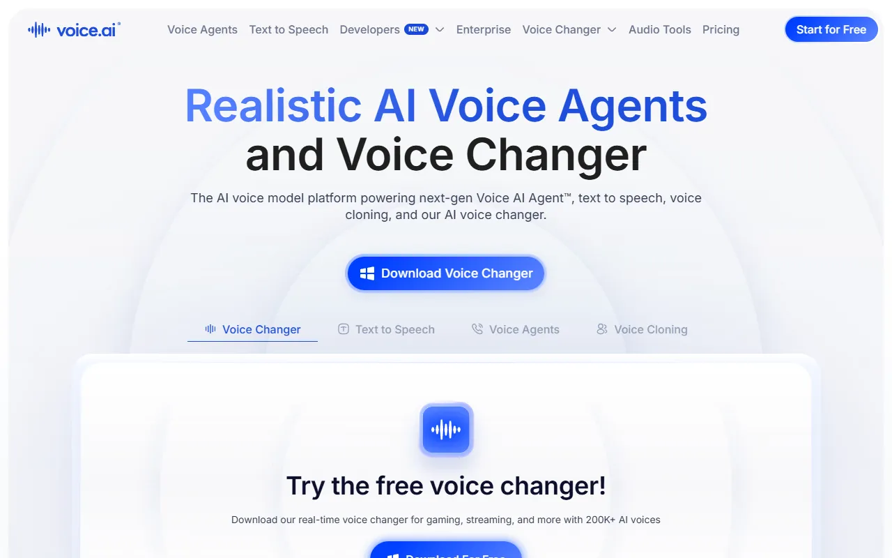 Voice.ai website screenshot