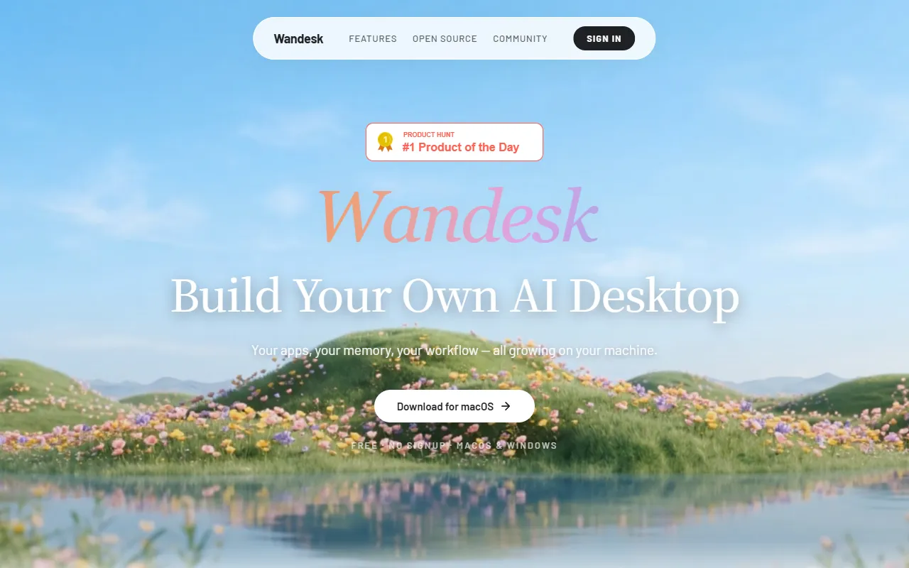 Wandesk website screenshot