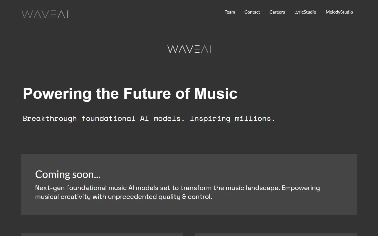WaveAI website screenshot