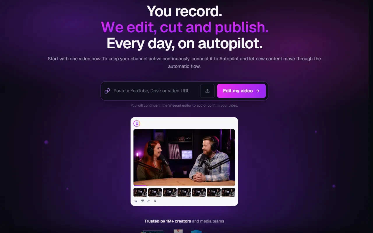 Wisecut website screenshot
