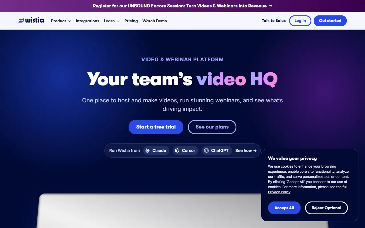 Wistia Remix website screenshot