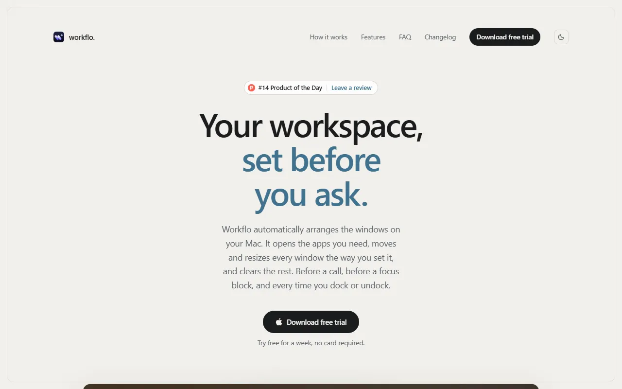 Workflo website screenshot