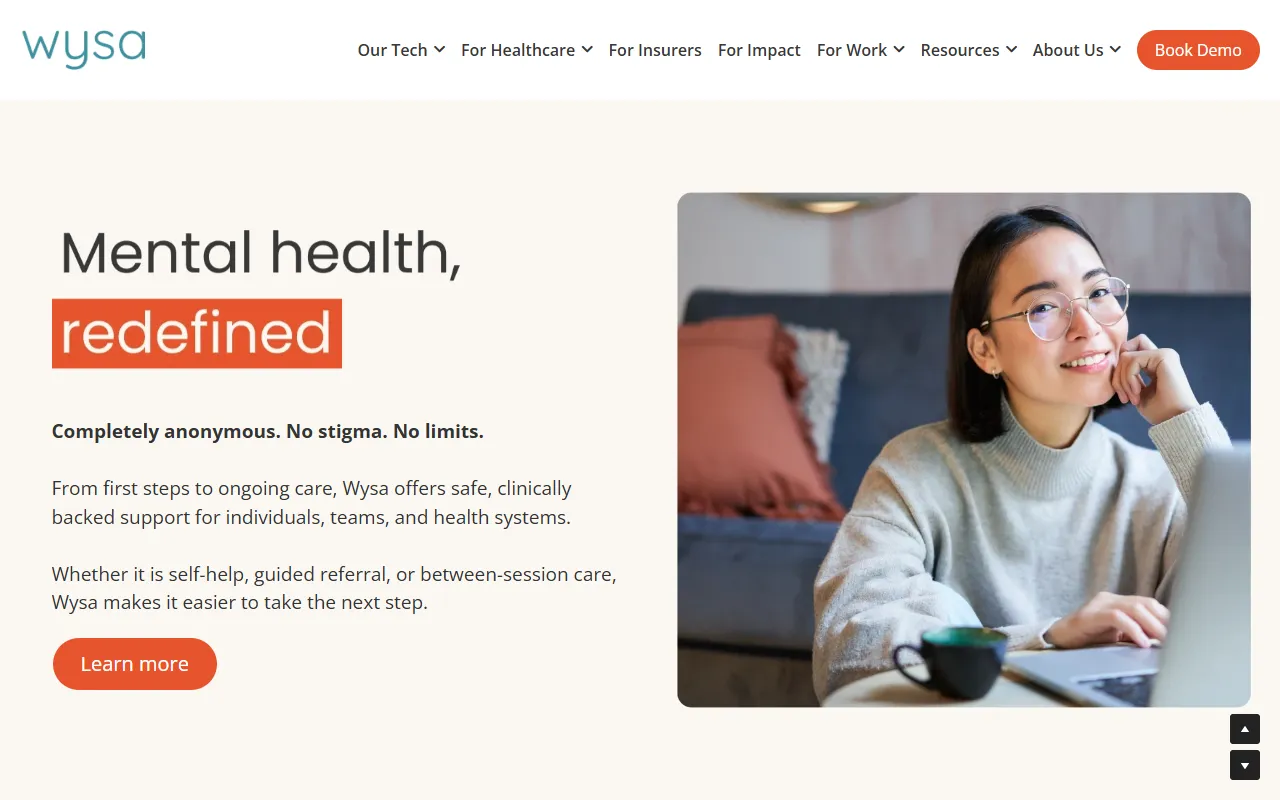 Wysa website screenshot