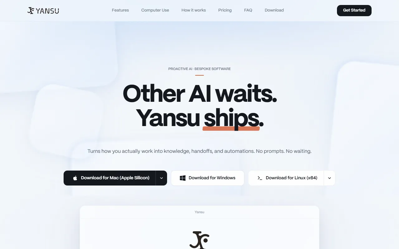 Yansu website screenshot