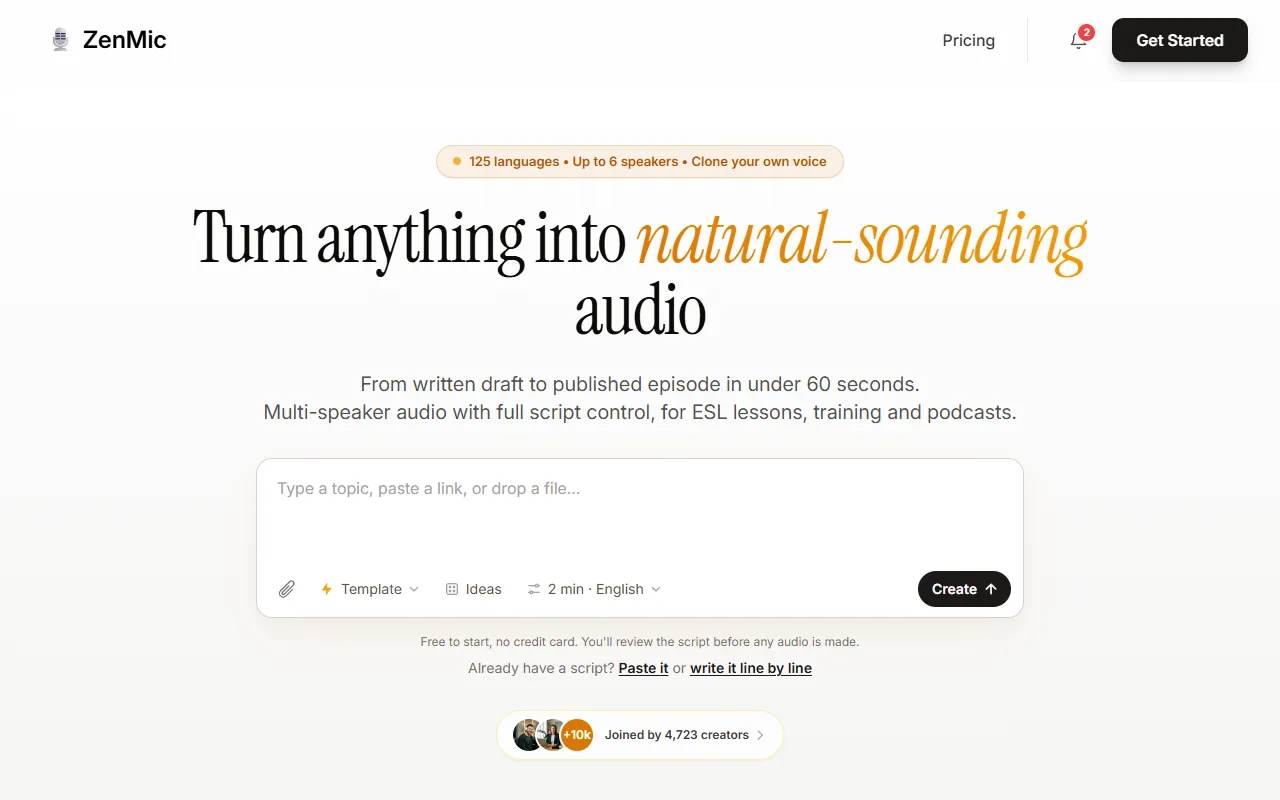 Zenmic.com website screenshot