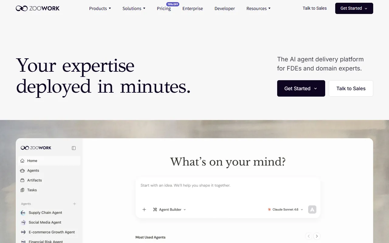 ZooWork website screenshot