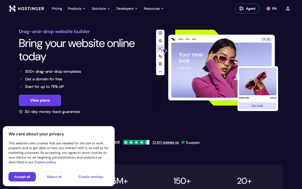 Zyro AI Image Generator website screenshot